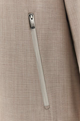 almond Blouson in wool and silk