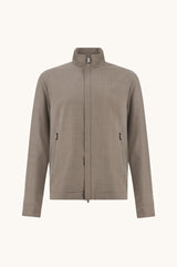 almond Blouson in wool and silk