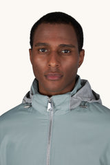 Sage Windbreaker in nylon, wool and silk