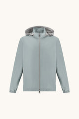 Sage Windbreaker in nylon, wool and silk