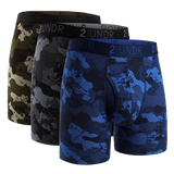 Swing Shift 6" Boxer Brief - 3 Pack Boxset - Army/Blackout/Nightout