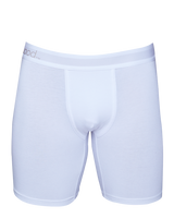 White Biker Brief