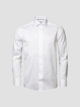 Solid Organic Signature Twill Shirt - Slim White