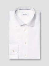 Solid Organic Signature Twill Shirt - Slim White
