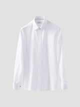 Solid Signature Twill Shirt - Slim Fit French Cuff
