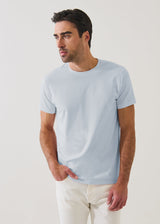 Pima Cotton Short Sleeve T-Shirt Blue Ice