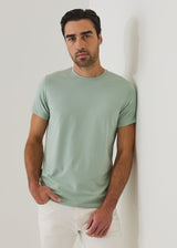 Pima Cotton Short Sleeve T-Shirt Sunfaded Green