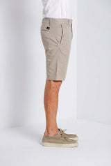 London men's chino bermuda in stretch gabardine regular fit - Light Beige
