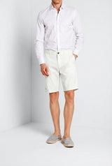London men's chino bermuda in stretch gabardine regular fit in Sky Blue