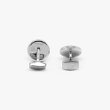 Rotondo Guilloche Semi-Precious cufflinks with white mother of pearl