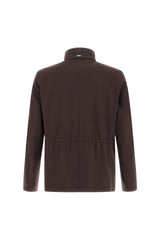 Wool and Cashmere Field Jacket in Dark Brown