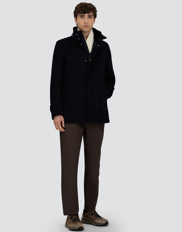 Cashmere Blazer w/ Removable Fleece Collar