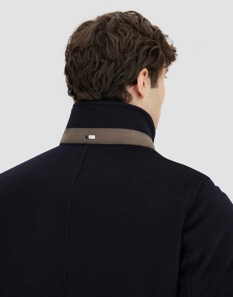 Cashmere Blazer w/ Removable Fleece Collar