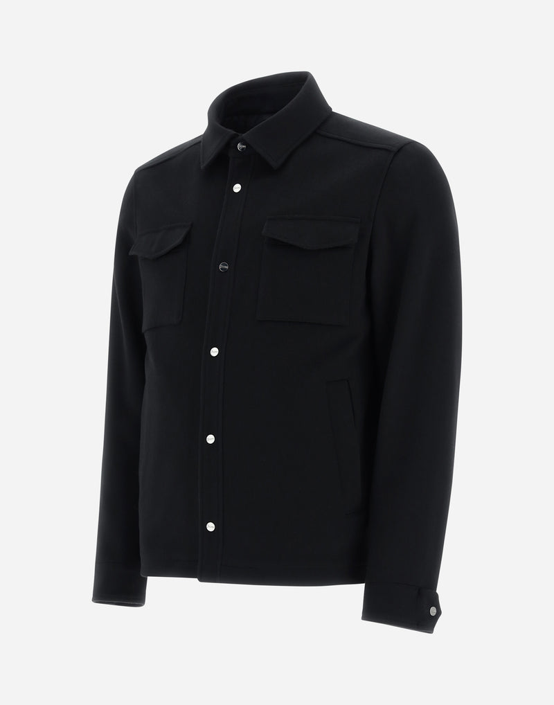 Wool Cashmere Shirt Jacket