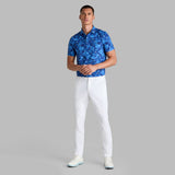 ICON CAMO TECH JERSEY POLO IN AZUL