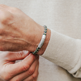 Herringbone Click Multi Pelle Bracelet