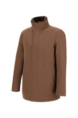 Nylon Twill Car Coat w/ Removable Fur Collar