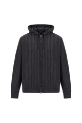 Pinstriped Hoodie in Farro