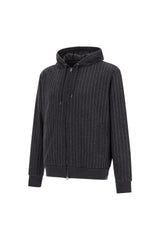Pinstriped Hoodie in Farro
