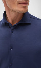 Blue Santini Techmerino Wool Shirt