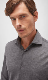 Grey Santini Techmerino Wool Shirt