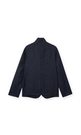 Stand-Collar Jacket Navy Blue