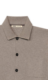 Light Cashmere Knit Overshirt Cinder