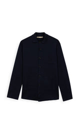 Dark Blue Milano Stitch Overshirt