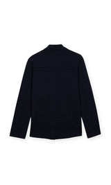 Dark Blue Milano Stitch Overshirt
