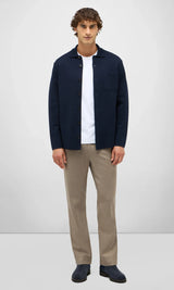 Dark Blue Milano Stitch Overshirt
