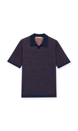 Johnny Collar Short Sleeve Polo Blue Nights