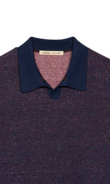 Johnny Collar Short Sleeve Polo Blue Nights