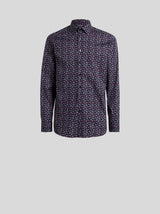 Blue and Red Paisley Shirt