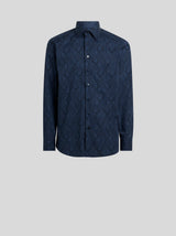 Navy Jacquard Shirt