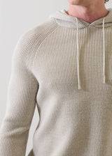Merino Ribbed Hoodie
