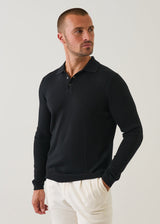 Drop Needle Merino Button Polo
