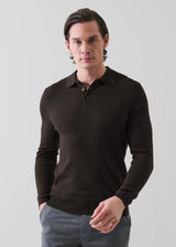 Drop Needle Merino Button Polo