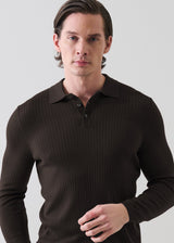 Drop Needle Merino Button Polo