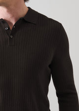 Drop Needle Merino Button Polo