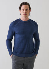 Merino Wool Vintage Wash Raglan Crew Neck