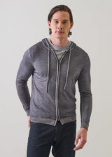 Extra-Fine Merino Wool Vintage Wash Full Zip Hoodie