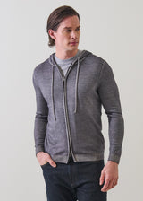 Extra-Fine Merino Wool Vintage Wash Full Zip Hoodie