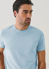 Pima Cotton Stretch Vintage Wash T-Shirt in Arctic Blue