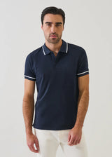 Pima Cotton Stretch Tipped Polo in Midnight