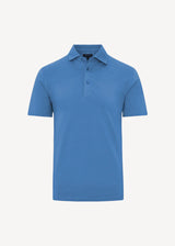 Pima Cotton Stretch Iconic Polo in Harbour