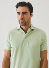 Pima Cotton Stretch Iconic Polo in Arctic in Pale Mint