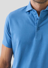 Pima Cotton Stretch Iconic Polo in Harbour