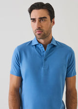 Pima Cotton Stretch Iconic Polo in Harbour