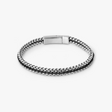Tris Button Bracelet in Black
