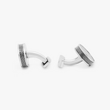 Palladium plated Disc Cufflinks & Stud Set